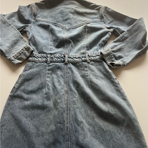 EUC Women's Long Sleeve Denim Midi Dress - Future Collective Size 2 44" Length - Picture 5 of 5